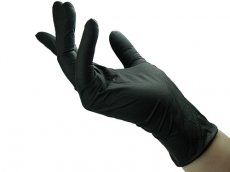 Latex handschoenen L zwart 100st